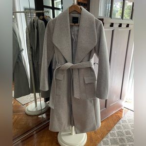 Long grey wrap coat - super warm!